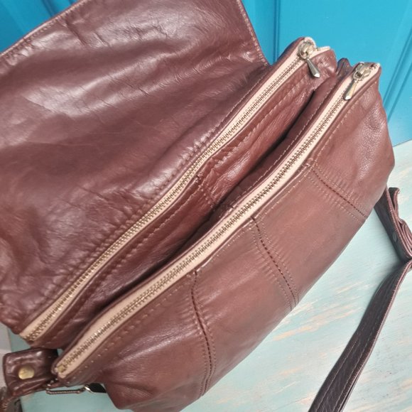 VICTORIA LEATHER CO Genuine Soft Leather Bag Purse Bohemian Rustic Crossbody - Picture 8 of 16